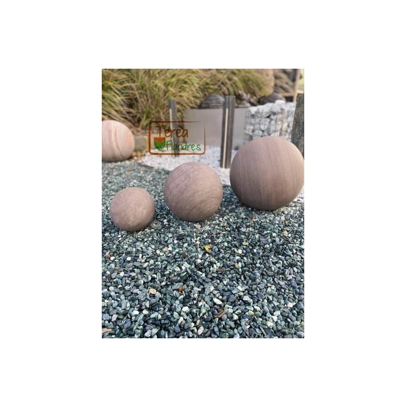 SPHÈRE DÉCORATIVE GRÈS WENGÉ DIAMETRE 30CM