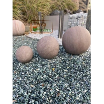 SPHÈRE DÉCORATIVE GRÈS WENGÉ DIAMETRE 50CM