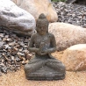 STATUE BOUDDHA ASSIS CHAKRA 45CM SCULPTE MAIN