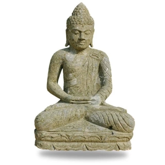 STATUE BOUDDHA ASSIS MEDITATION 75CM SCULPTE MAIN