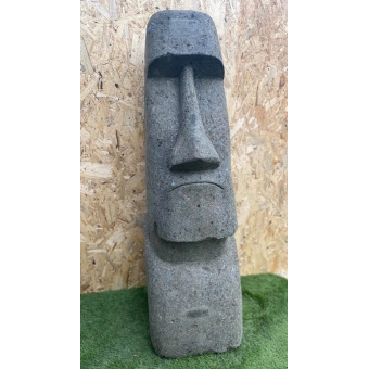 STATUE MOAI HAUTEUR 100CM SCULPTE MAIN