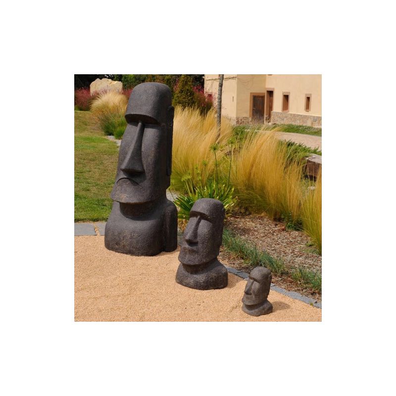 STATUE BETON MOAI HAUTEUR 65CM