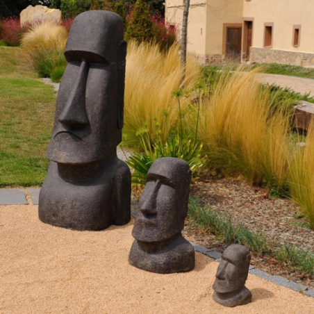 STATUE BETON MOAI HAUTEUR 65CM