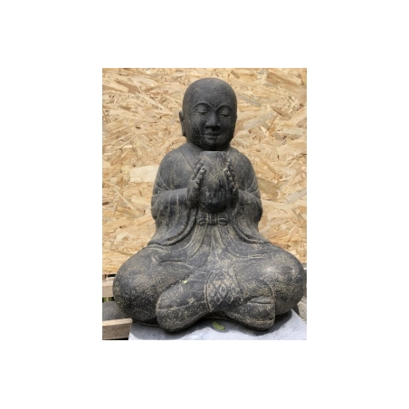 STATUE MOINE ASSIS HAUTEUR 60CM EN BETON