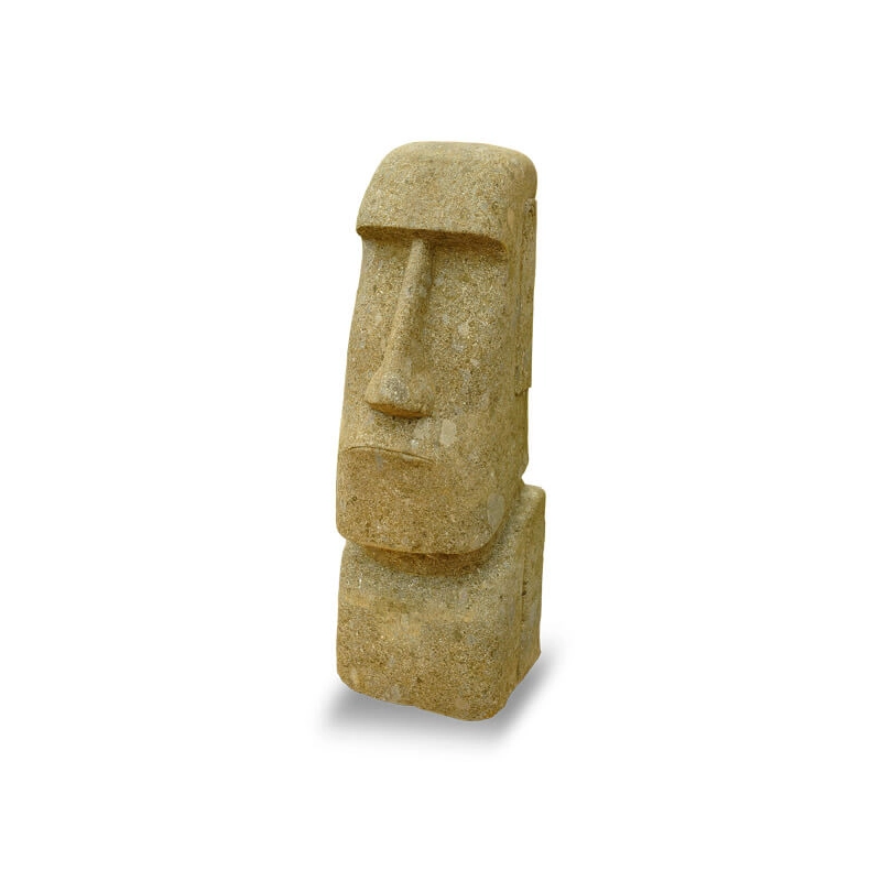 STATUE MOAI HAUTEUR 50CM SCULPTE MAIN