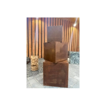 CUBE DECORATIF OXYDE 50X50