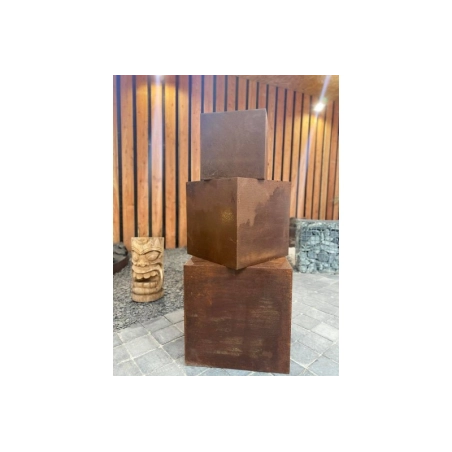 CUBE DECORATIF OXYDE 50X50