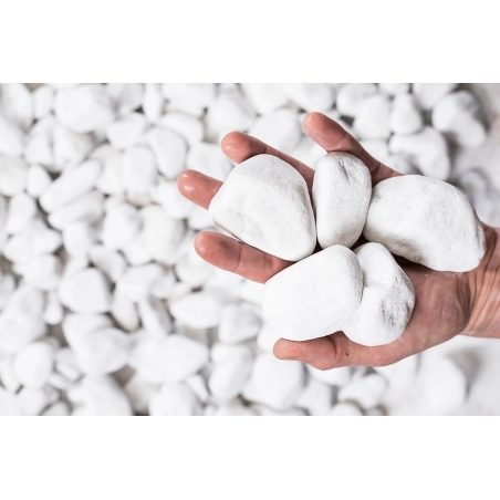 MARBRE BLANC CARRARE ROULE 40/60mm