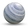 SPHERE MARBRE BLANC VEINE NOIR DIAM 40CM