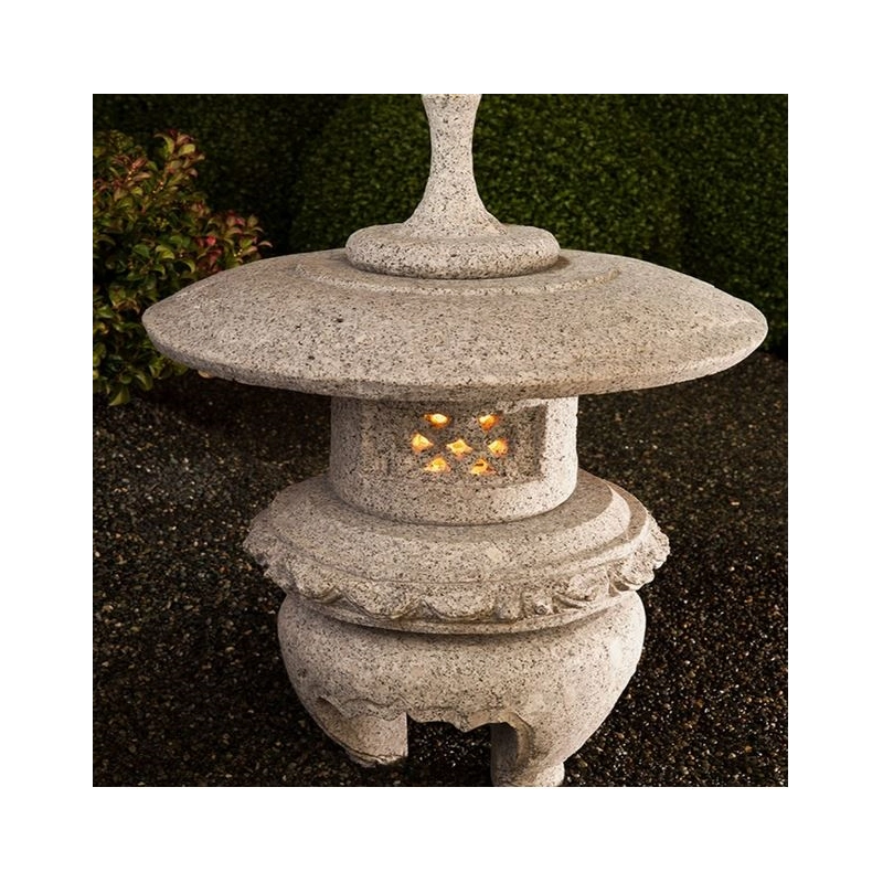 LANTERNE JAPONAISE EN GRANITE MODELE GEISHA 60CM LANTERNE JAPONAISE EN GRANITE MODELE GEISHA 60CM