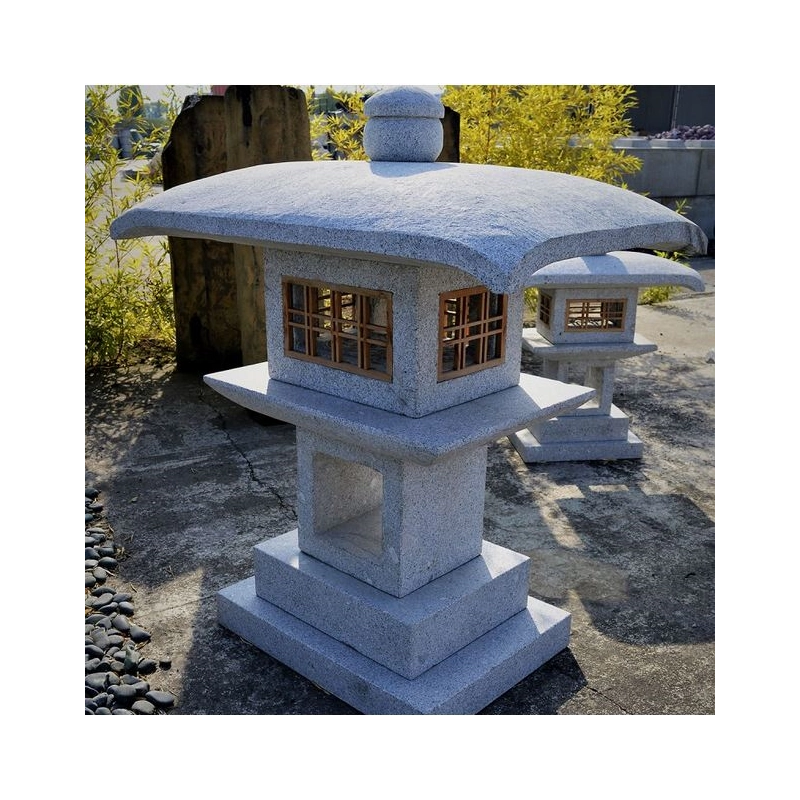 LANTERNE JAPONAISE EN GRANIT MODELE KANJUJI 140CM LANTERNE JAPONAISE EN GRANIT MODELE KANJUJI 140CM