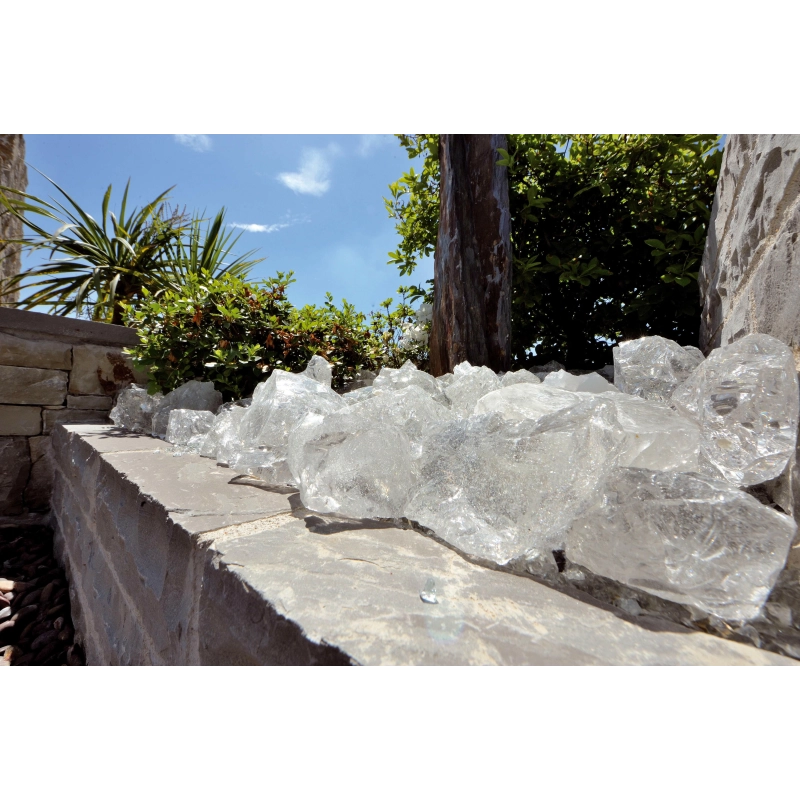 BLOC DE VERRE TRANSPARENT 70/120MM                             PALETTE GRILLAGEE