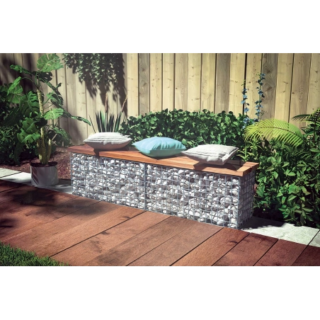 BANC EN GABION 100*50*48cm (L*l*H)