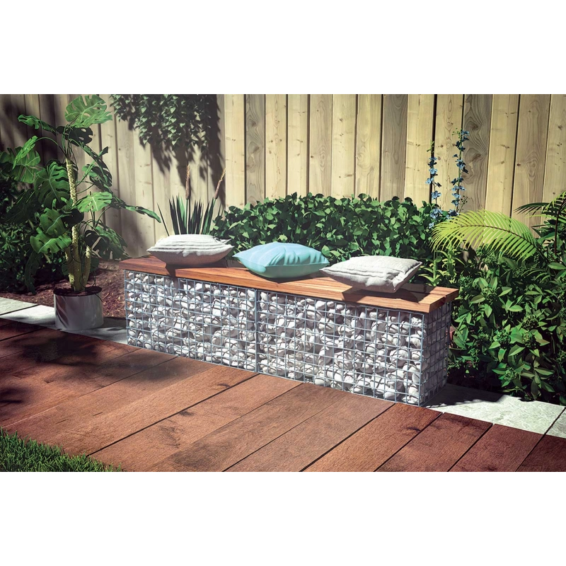 BANC EN GABION 150*50*48cm (L*l*H)